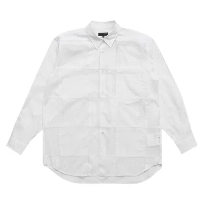 Pre-owned Comme Des Garçons Homme Deux Comme Des Garçons Homme Plus Mesh Button Down Shirt 'white' | Men's Size Xl