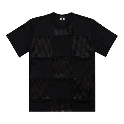 Pre-owned Comme Des Garçons Homme Deux Comme Des Garçons Homme Plus Mesh T-shirt 'black' | Men's Size M