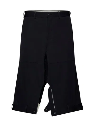 Comme Des Garçons Homme Deux Comme Des Garçons Homme Plus Panelled Shorts In Black