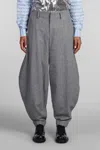 Comme Des Garçons Homme Deux Felted-finish Trousers In Grey