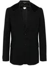 Comme Des Garçons Homme Deux Single-breasted Wool Blazer In Black