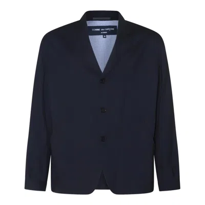 Comme Des Garçons Homme Deux Comme Des Garçons Homme Plus Single Breasted Tailored Blazer In Blue