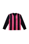 Comme Des Garçons Homme Deux Comme Des Garcons Homme Plus Striped Long Sleeve Tee Black In Multi