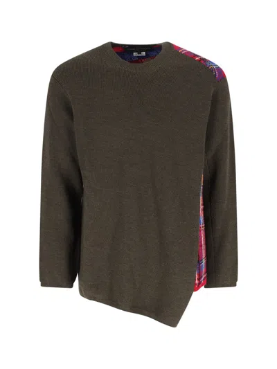 Comme Des Garçons Homme Deux Wool Sweater In Green
