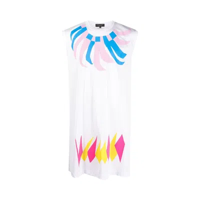 Pre-owned Comme Des Garçons Homme Deux Comme Des Garçons Homme Plus Tank Top 'white/multicolor' | Men's Size Xl