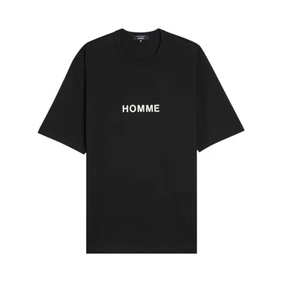 Pre-owned Comme Des Garçons Homme Deux Comme Des Garçons Homme Plus Tight Tension Jersey Garment Print Logo T-shirt 'black' | Men's Size S