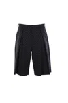 Comme Des Garçons Homme Deux Shorts In Black Wool In Black
