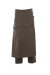Comme Des Garçons Homme Deux Wrap-detail Trousers In Brown
