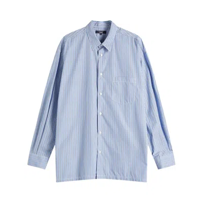 Pre-owned Comme Des Garçons Homme Deux Comme Des Garçons Homme Plus Weather Shirt 'navy/sax/white/khaki' | Men's Size M