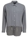 Comme Des Garçons Homme Deux Long Sleeve Shirt Button-down Collar In Gray