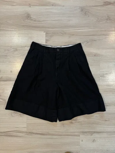 Pre-owned Comme Des Garçons Homme Deux Comme Des Garçons Homme Plus Wool Shorts In Black