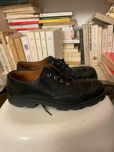 Pre-owned Comme Des Garçons Homme Deux Comme Des Garcons Homme Round Toe Derbies Shoes In Black