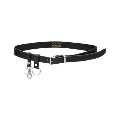 Pre-owned Comme Des Garçons Homme Deux Comme Des Garçons Homme Smooth Leather Key Chain Belt 'black' | Men's Size Onesize