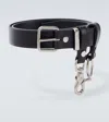Comme Des Garçons Homme Deux Leather Buckle-fastening Key-ring Belt In Black