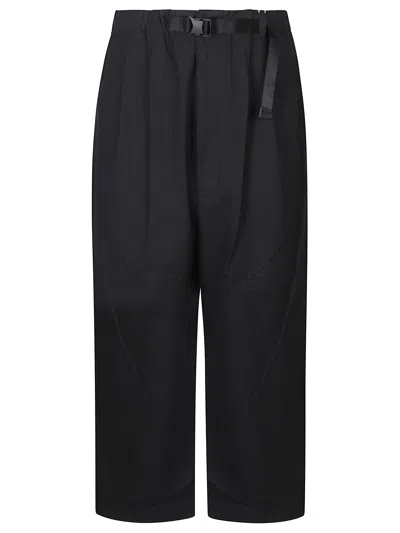 Comme Des Garçons Homme Deux Straight Cut Trousers Belt Loops Back Pocket In Black