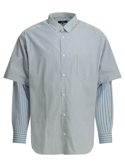 Comme Des Garçons Homme Deux Comme Des Garçons Homme Striped Casual Shirt In Blue