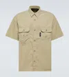 Comme Des Garçons Homme Deux Typewriter Technical Bowling Shirt In Beige