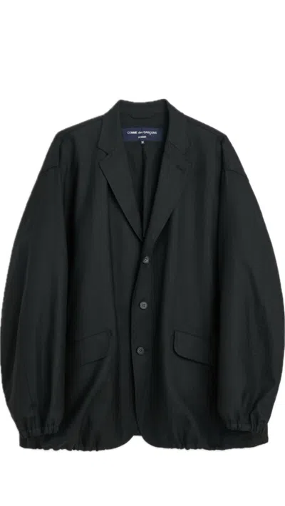 Comme Des Garçons Homme Deux Comme Des Garçons Homme Wool Herringbone Jacket In Black