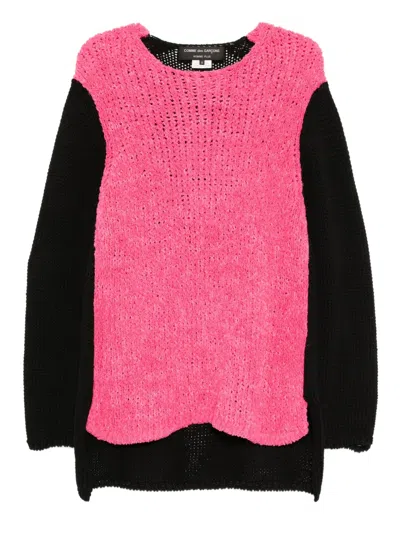 Comme Des Garçons Homme Deux Contrast-color Jumper In Pink