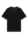 Comme Des Garçons Homme Deux Contrast-stitch T-shirt In Black