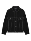 Comme Des Garçons Homme Deux Contrast-stitching Denim Jacket In Black