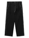 Comme Des Garçons Homme Deux Contrast-stitching Trousers In Black