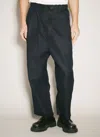 Comme Des Garçons Homme Deux Cotton-blend Belted Pants In Navy