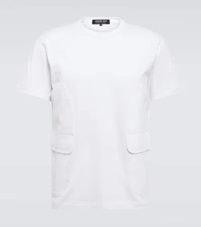 Comme Des Garçons Homme Deux T-shirt Aus Baumwoll-jersey In 2 White
