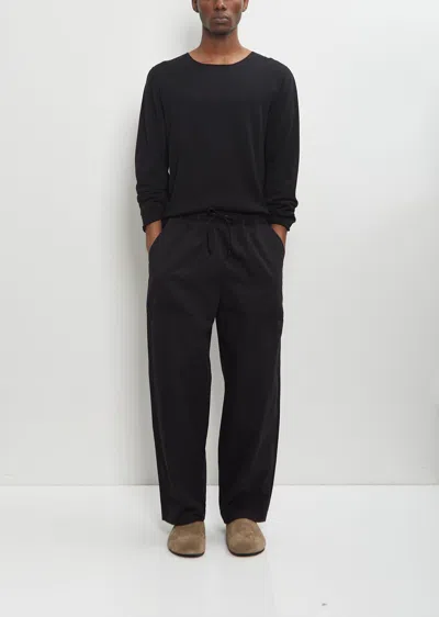 Comme Des Garçons Homme Deux Cotton Linen Herringbone Trousers In Black