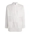 Comme Des Garçons Homme Deux Cotton Paneled Button Up Shirt In White