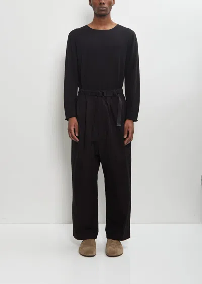 Comme Des Garçons Homme Deux Cotton Nylon Easy Trousers In Black