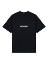 Comme Des Garçons Homme Deux Logo T-shirt For Men Short Sleeves In Black