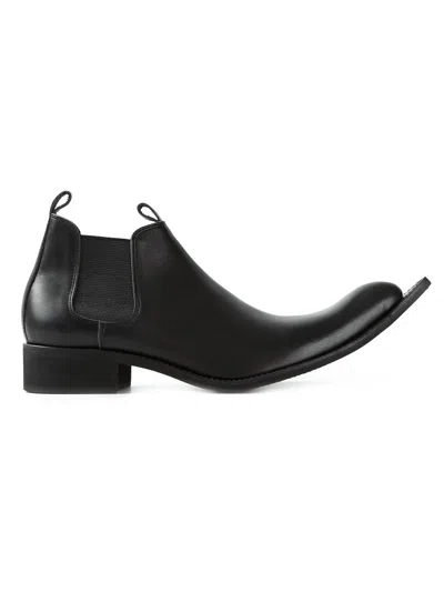 Comme Des Garçons Homme Deux Cowboy Ankle Boots In Black