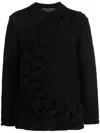 Comme Des Garçons Homme Deux Braid-detailing Crew-neck Jumper In Schwarz