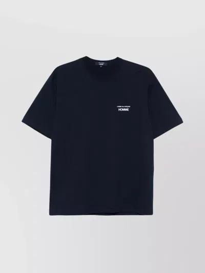 Comme Des Garçons Homme Deux Crew Neck Logo T-shirt In Black