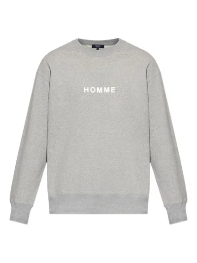 Comme Des Garçons Homme Deux Crew-neck Sweatshirt In Gray