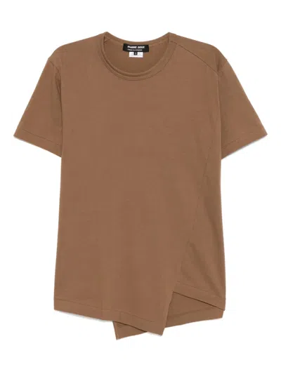 Comme Des Garçons Homme Deux Crew-neck T-shirt In Brown