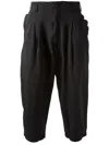 Comme Des Garçons Homme Deux Cropped Harem Trouser In Black