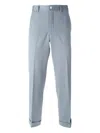 Comme Des Garçons Homme Deux Cropped Trousers In Gray
