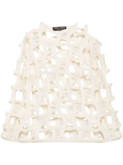 Comme Des Garçons Homme Deux Cut-out Detailing Sweatshirt In White
