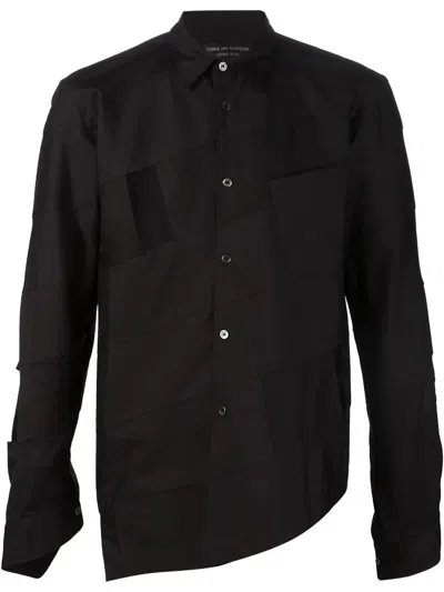 Comme Des Garçons Homme Deux Cutout Detail Panelled Shirt In Black
