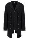 Comme Des Garçons Homme Deux Double Layer Blazer Coat In Black