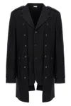 Comme Des Garçons Homme Deux Double Layer Blazer Coat In Black