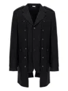 Comme Des Garçons Homme Deux Double Layer Blazer Coat In Black
