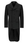 Comme Des Garçons Homme Deux Double Layer Blazer Jacket In Black
