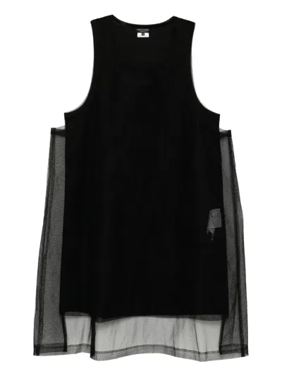 Comme Des Garçons Homme Deux Double-layer Vest In Black