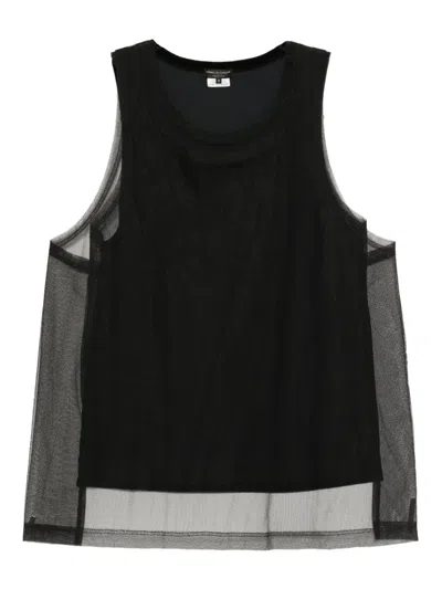 Comme Des Garçons Homme Deux Double-layer Vest In Black