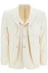Comme Des Garçons Homme Deux Comme Des Garcons Homme Plus Men's Double Layer Wool Blazer For Men In Neutro