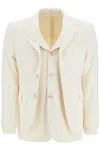 Comme Des Garçons Homme Deux Comme Des Garcons Homme Plus Men's Double Layer Wool Blazer For Men In Neutro