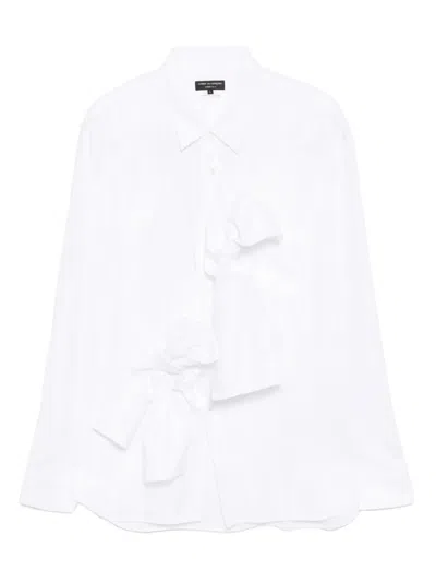 Comme Des Garçons Homme Deux Draped Long-sleeve Shirt In White